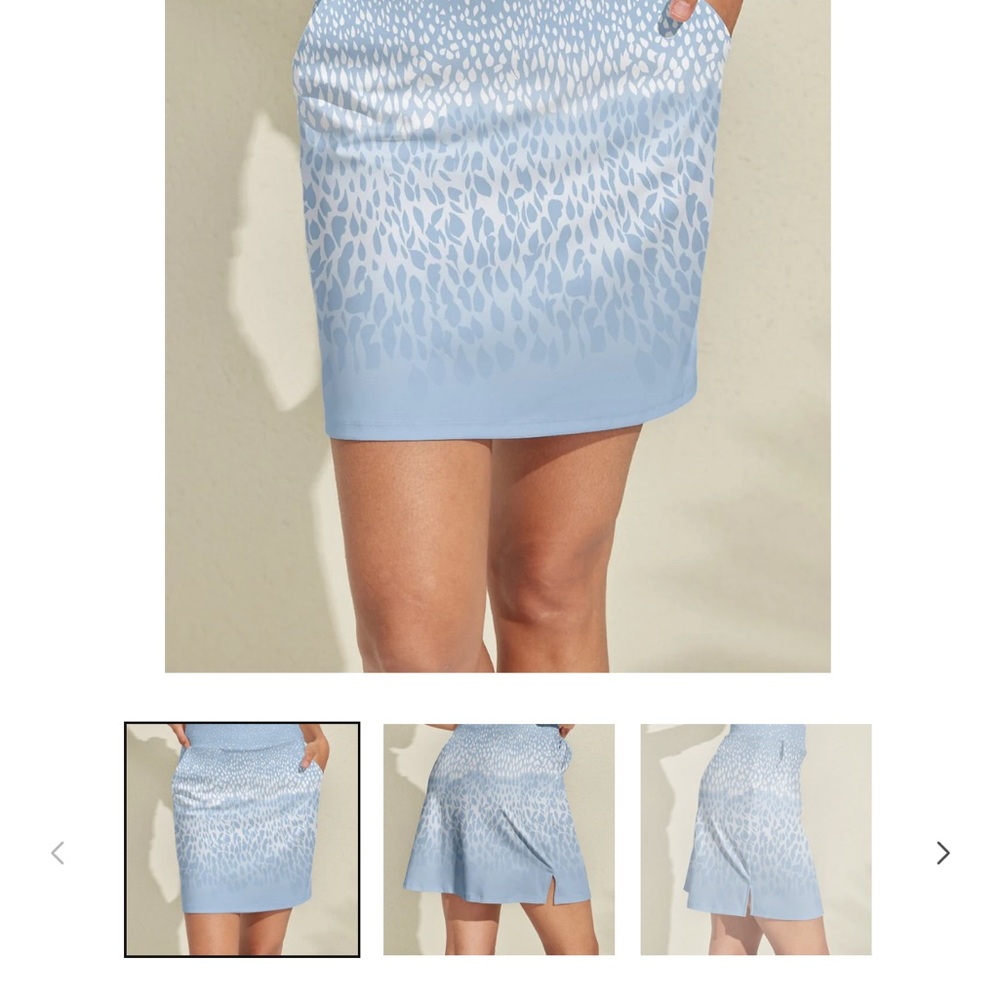 Light Blue Animal-Print Acegolfs Skort